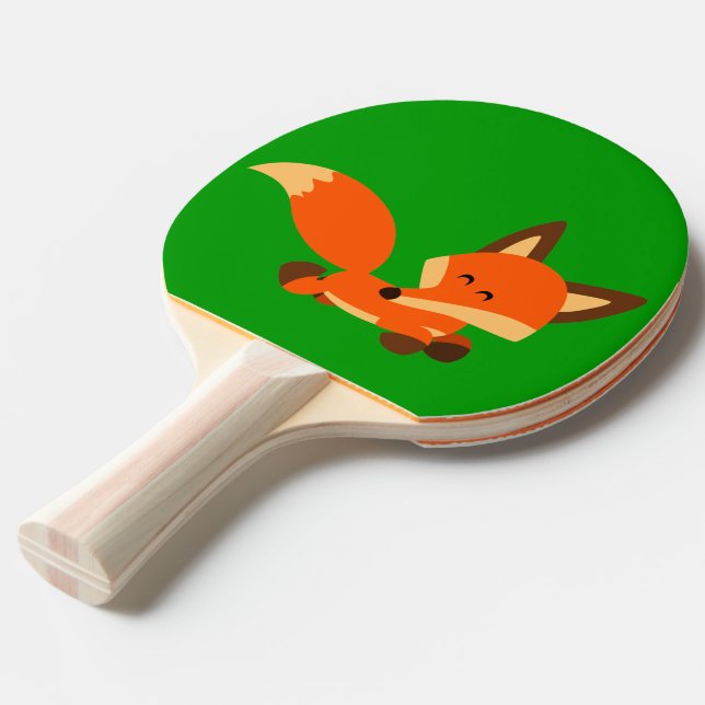 Cute Fleet Tecknad Fox Ping Pong Paddle Pingisracket (Frontvinkel)