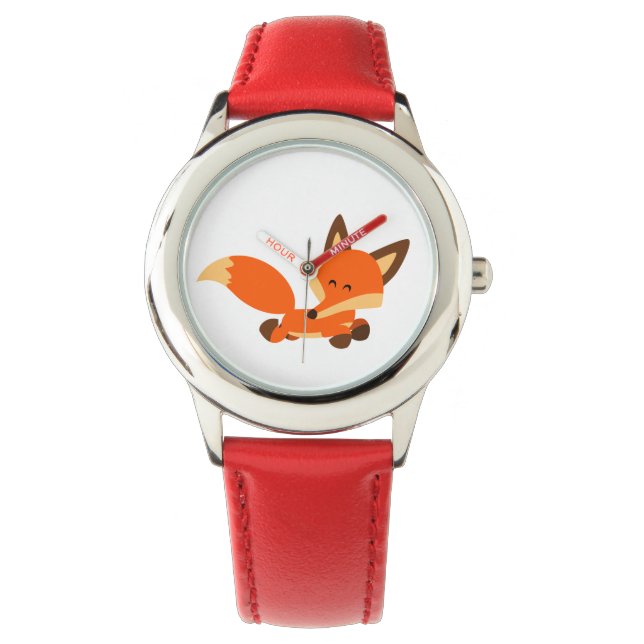 Cute Fleet Tecknad Fox Watch Armbandsur (Framsida)