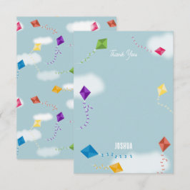 Cute Flerfärgade flygande drakar Kids Mönster Tack Kort