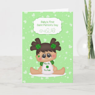 Cute Flicka, Baby 1st Saint patrick's day Kort