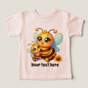 Cute flicka Bee add text T Shirt