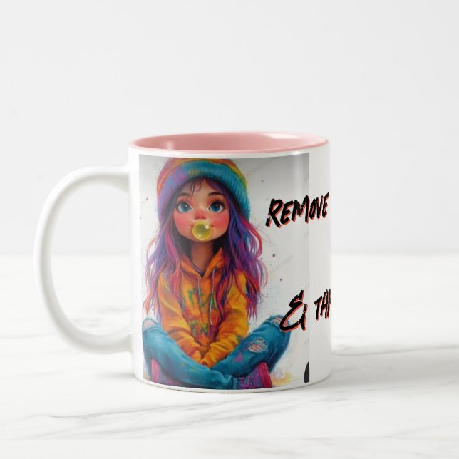 CUTE FLICKA BILD SOM ÄR VISS ✍️ Mugg (Vänster)