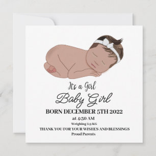 Cute Flicka Birth Notice