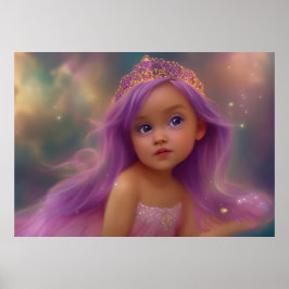 Cute flicka butterfly vingar lila rosa poster