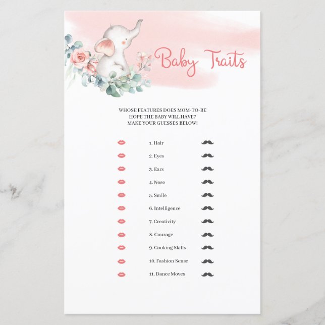 Cute flicka Elephant Eucalyptus Baby Traits (Framsida)