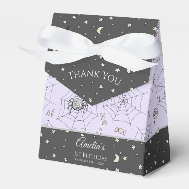 Cute Flicka Fladdermus Halloween & Fall Presentaskar (Framsidan Sidan)