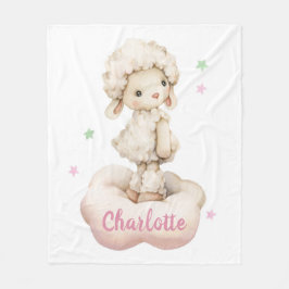 Cute flicka lamm fleecefilt