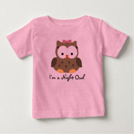 Cute Flicka Natten Uggla T-Shirt