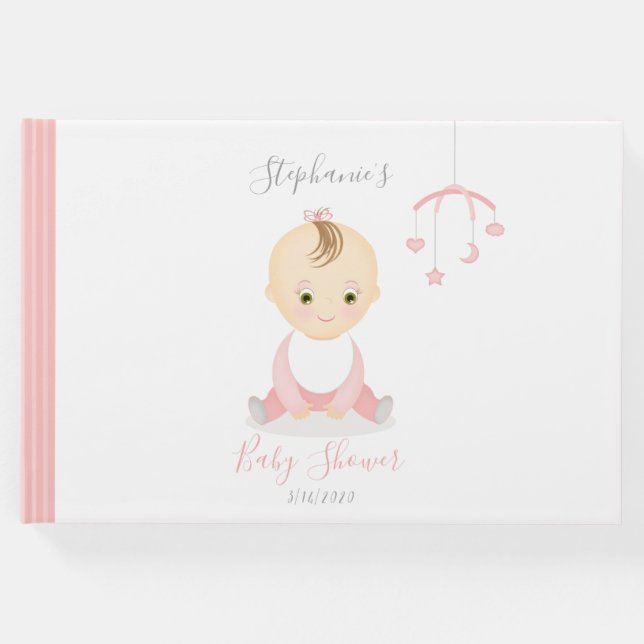 Cute Flicka och hennes babyskor för bärbara datore Gästböcker (Framsida)