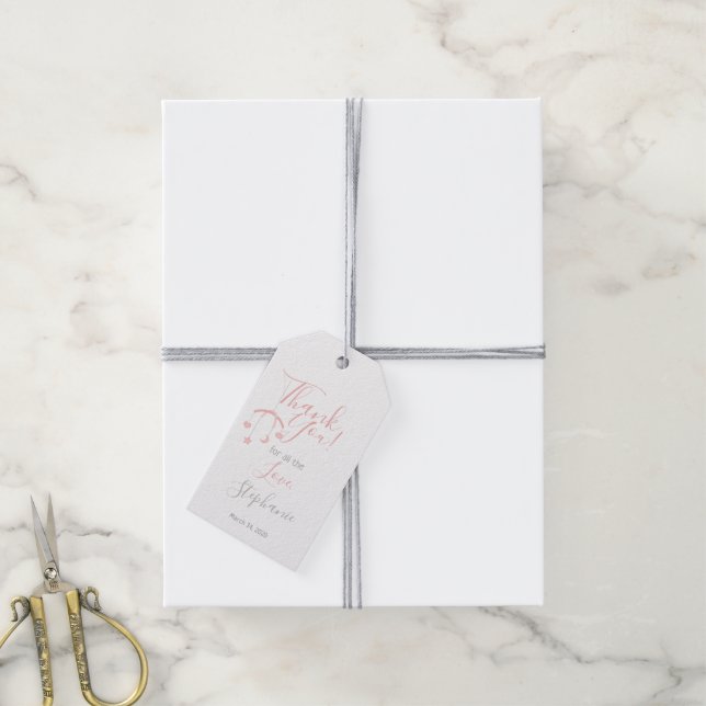 Cute Flicka och hennes babyskor för bärbara datore Presentetikett (Med Snöre)