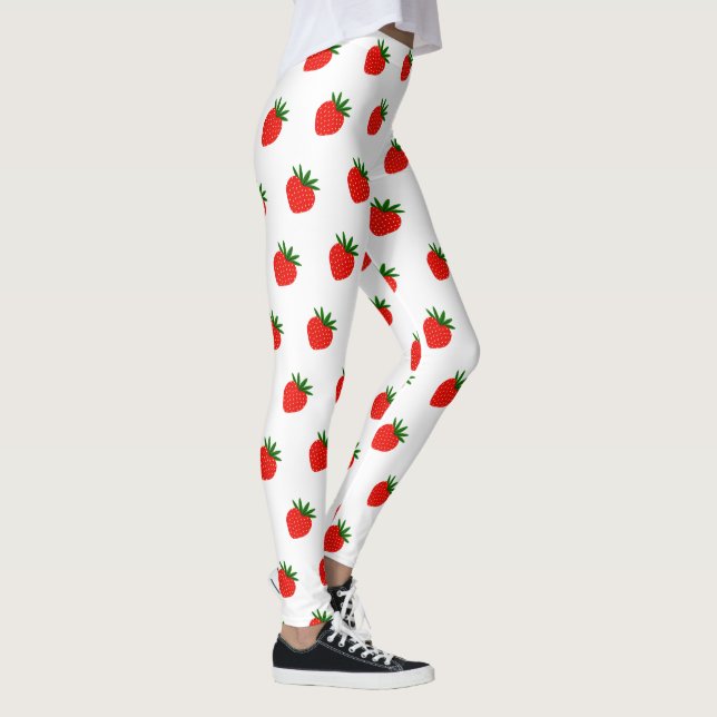 Cute Flicka Red Strawberry Älskare Leggings (Höger)