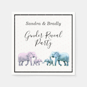 Cute Flicka Rosa Elephants modern Baby Shower Pappersservett