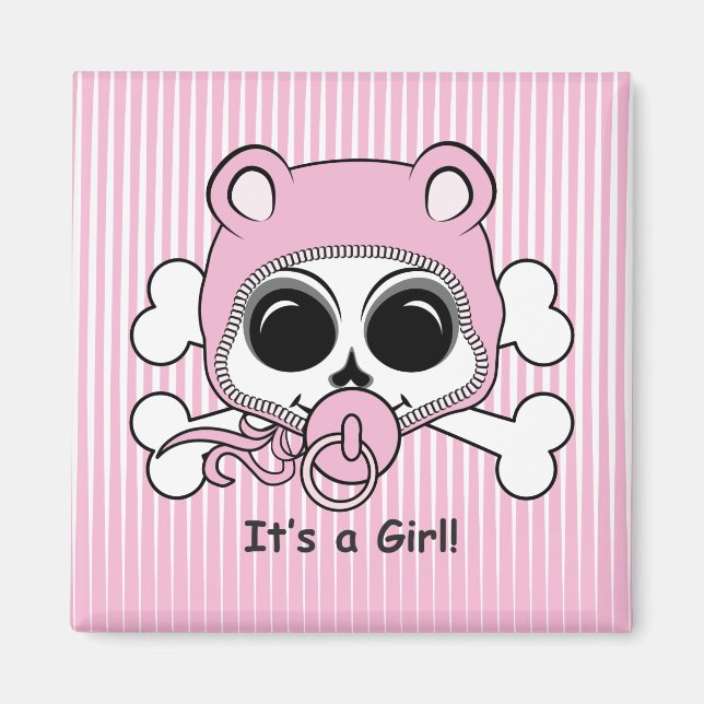Cute Flicka Skull Magnet (Framsidan)