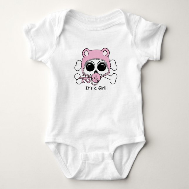 Cute Flicka Skull T-shirt (Framsida)