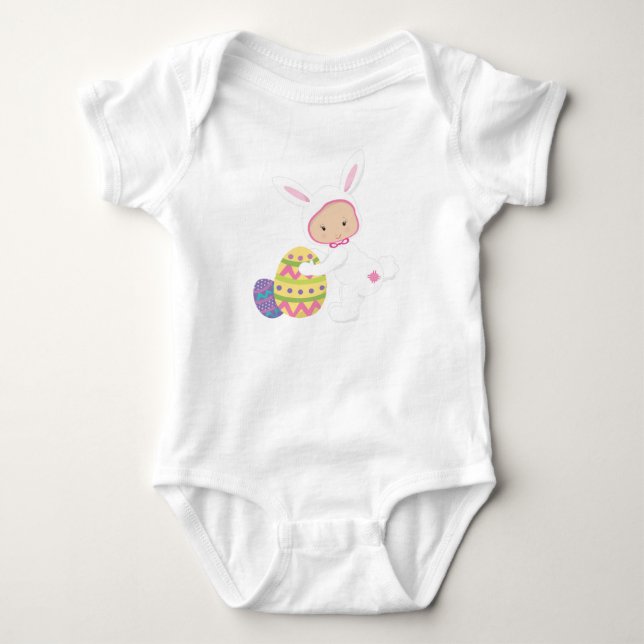 CUTE FLICKA SOM ÄR PÅSKHARE T SHIRT (Framsida)