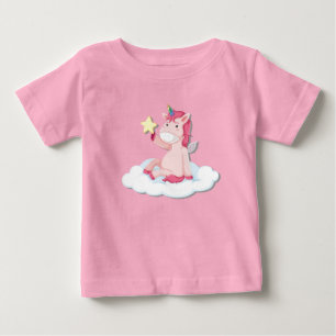 Cute Flicka Unicorn Rosa T Shirt