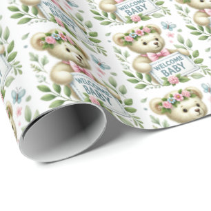 Cute flicka Välkommen baby Presentpapper