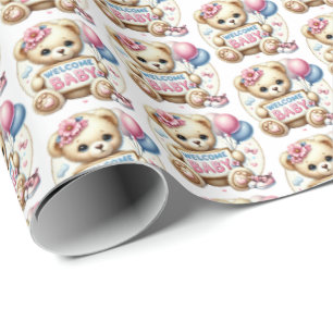 Cute flicka Välkommen baby Presentpapper