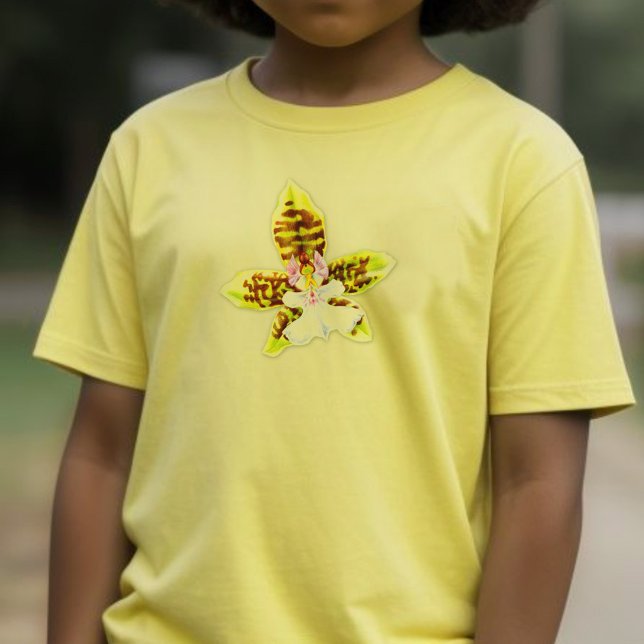 Cute flickaktigt-blommor, orchid-barn t-shirt (Skapare uppladdad)