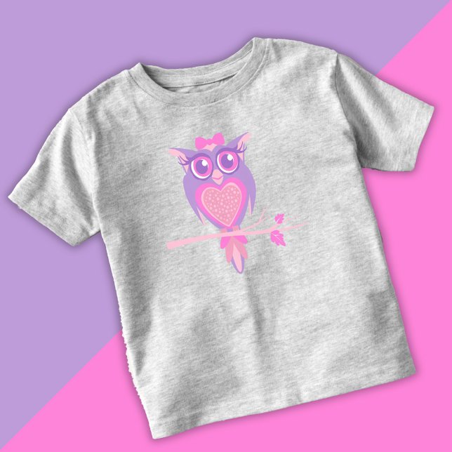 Cute flickaktigt uggla-barn småbarn t-shirt (Skapare uppladdad)