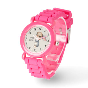 Cute-flickor som söker bunny i namn armbandsur