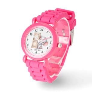 Cute-flickor som söker efter elefant i namn armbandsur