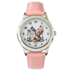Cute-flickorna bär älskare add namn armbandsur