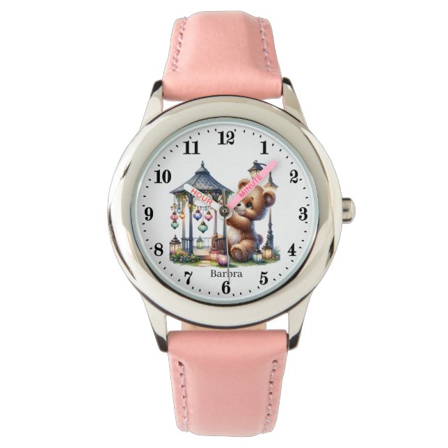 Cute-flickorna bär älskare add namn armbandsur (Framsida)