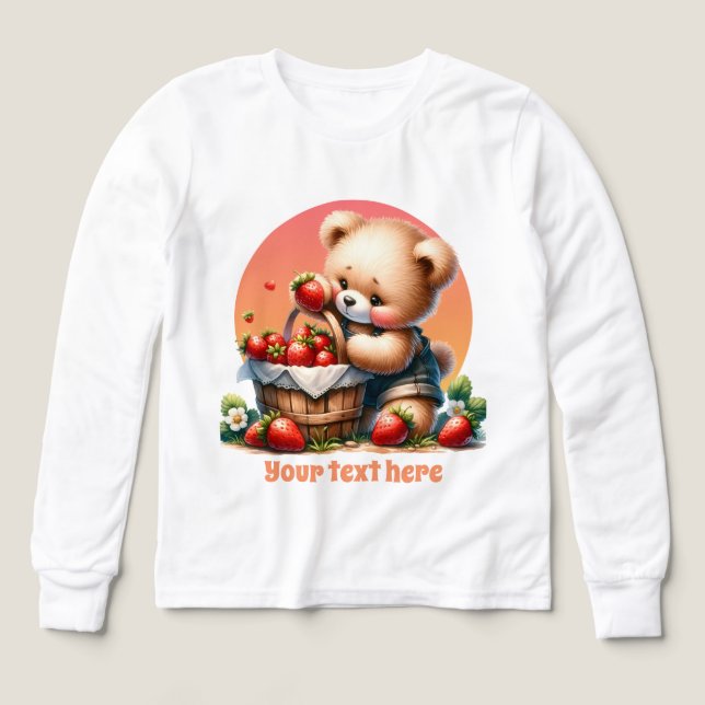 Cute-flickorna bär älskare anpassade t shirt (Design framsida)