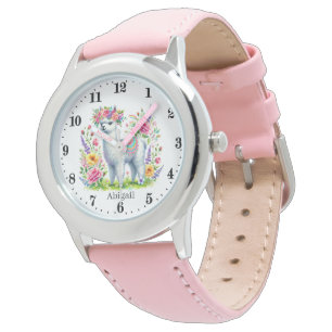 Cute-flickorna Lama älskare anpassade Armbandsur