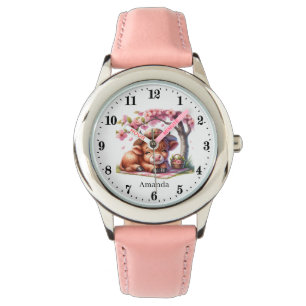 Cute-flickors hönos, namn armbandsur