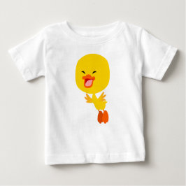 Cute Flies Tecknad Duckling Baby T-Shirt