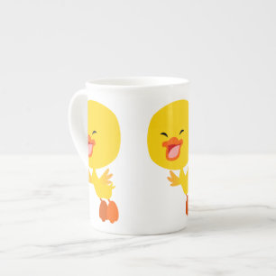 Cute Flies Tecknad Duckling Bone China Mugg Benporslin Mugg