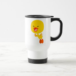 Cute Flies Tecknad Duckling Commuter Mugg