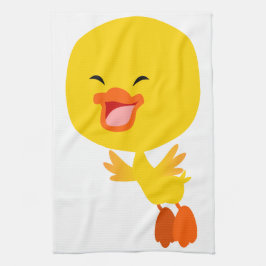 Cute Flies Tecknad Duckling Kitchen Towel Kökshandduk