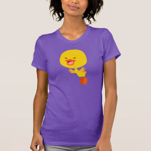 Cute Flies Tecknad Duckling Women T-Shirt