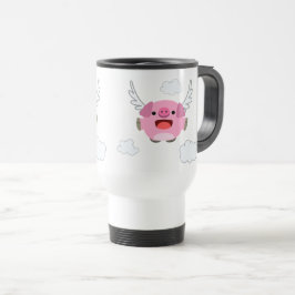 Cute Flies Tecknad Gris Mugg