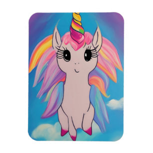 Cute Flies Unicorn Kawaii Painting Magnet