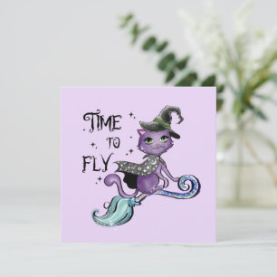 Cute Flies Witch Cat Flygtid