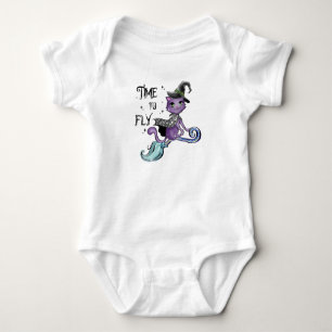 Cute Flies Witch Cat Flygtid T Shirt