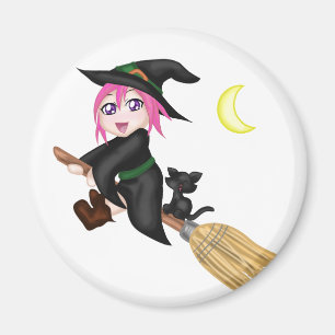Cute Flies Witch Magnet