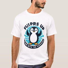 Cute Flippers Up Penguin Environmental Activist T Shirt