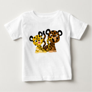 Cute Flirtatit Tecknad Jaguars Baby T-Shirt