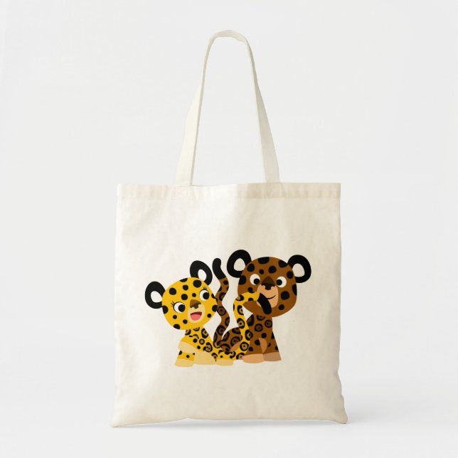 Cute Flirtatit Tecknad Jaguars Bag Tygkasse (Framsidan)