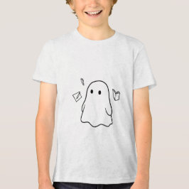 cute floating ghost with stationary t shirt