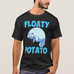 Cute Floaty Potato Manatee Sea Cow Kärlek Ocean An T Shirt