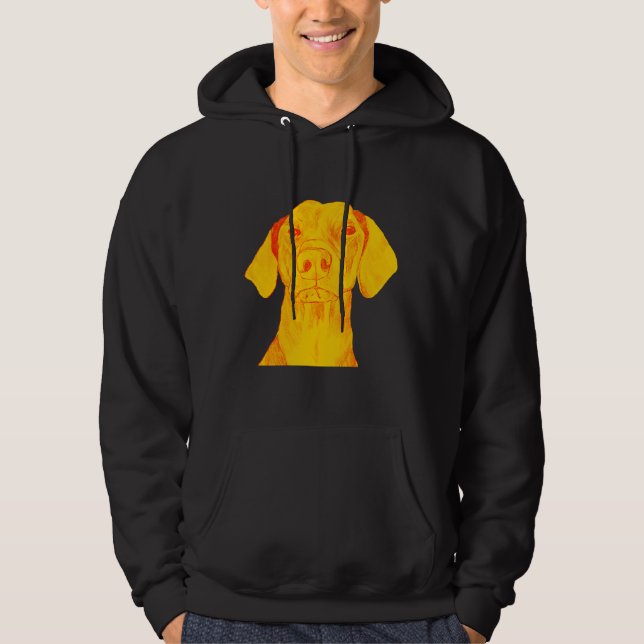 Cute Floppy Doberman Time Hoodie (Framsida)