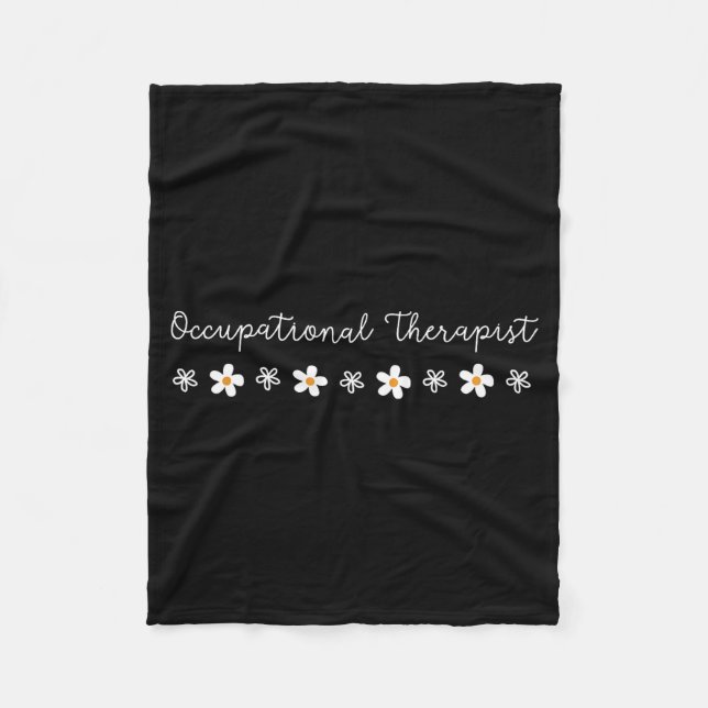 Cute Floral Daisy Occupational Therapy Therast Ot  Fleecefilt (Framsidan)