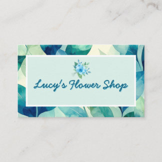Cute Floral Design Flower Shop Business Card Visitkort