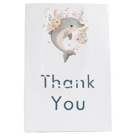 Cute Floral Dolphin Baby Shower